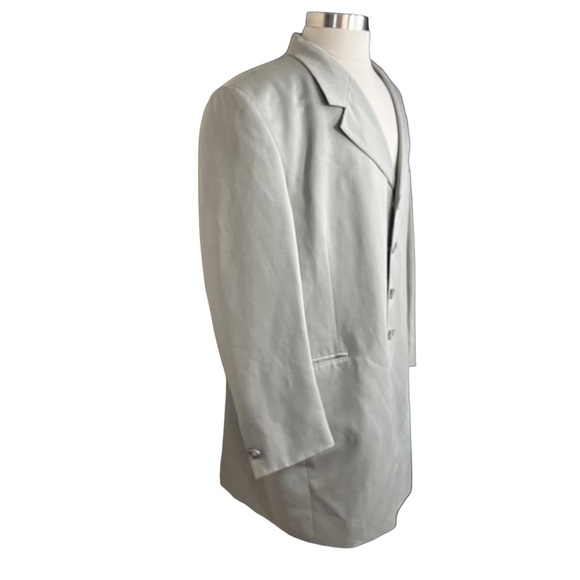 Geno Cappeli Men Light Green Taupe 4 Button Suit Jacket Sz 50L 41” L Blazer Coat - Picture 4 of 14